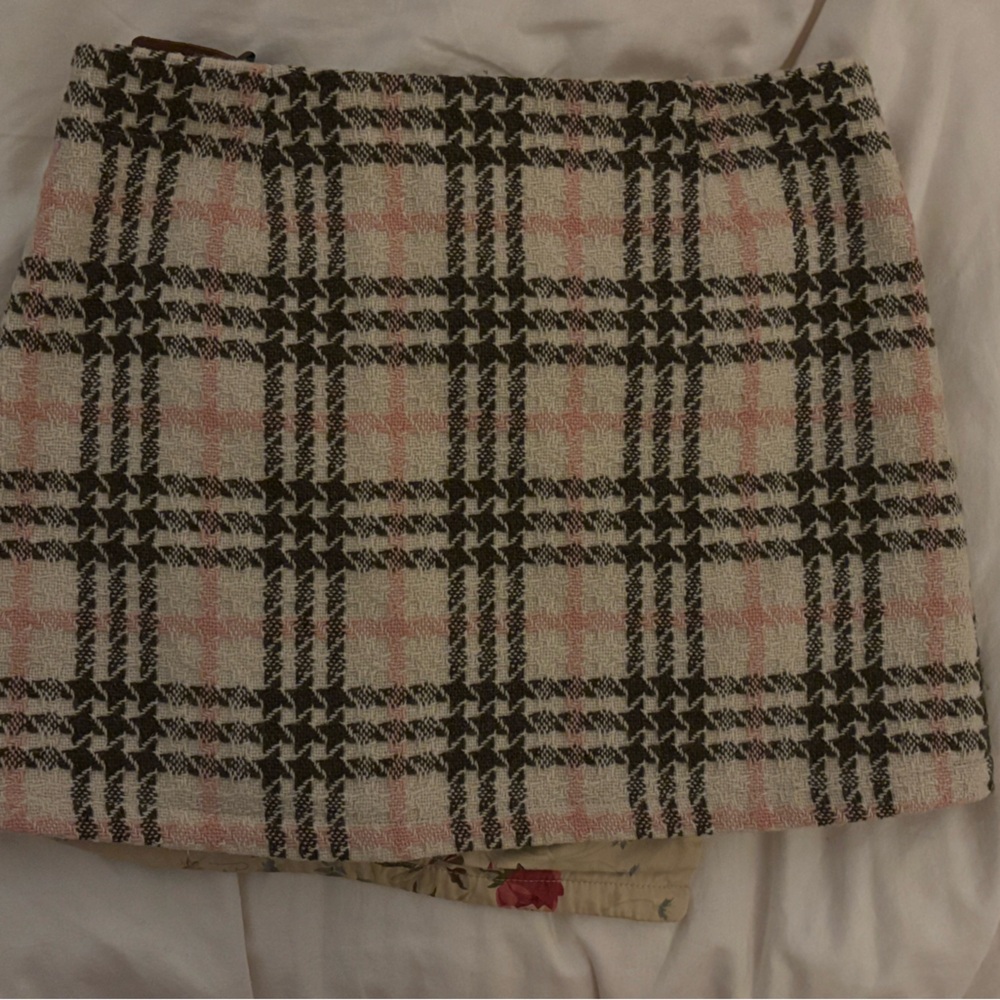 BURBERRY | Plaid Knit Wool Skirt 12Y